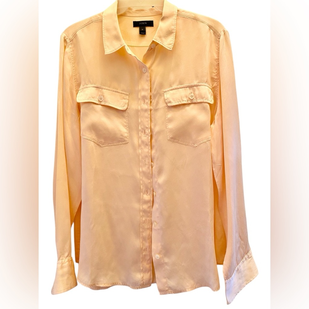 JCrew silk button down shirt M